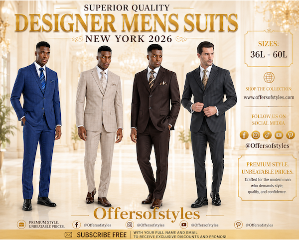 Mens Designer Suits 2026